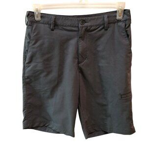 Adidas Mens Size 30 Solid Gray Chino Flat Front Flap Pockets Golf Shorts